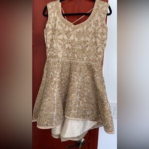 Light Gold Indian Lengha